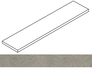 Ступень Forte dei Marmi Rock Lunar Grey угловая левая 33x120