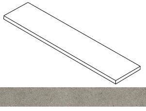 Ступень Forte dei Marmi Rock Lunar Grey угловая правая 33x160