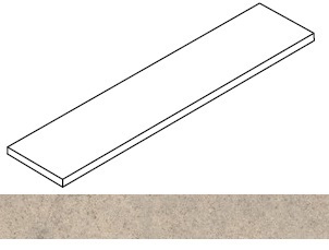 Ступень Forte dei Marmi Rock Moleanos Cream угловая левая 33x120