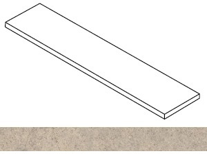 Ступень Forte dei Marmi Rock Moleanos Cream угловая правая 33x160