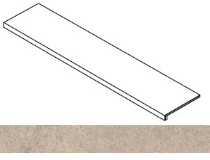 Ступень Forte dei Marmi Rock Moleanos Cream фронтальная 33x160