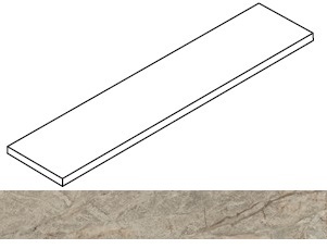 Ступень Forte dei Marmi Rock Sensation Green угловая левая 33x160