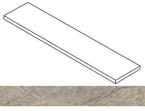 Ступень Forte dei Marmi Rock Sensation Green угловая правая 33x120