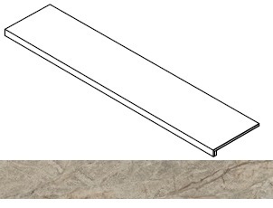 Ступень Forte dei Marmi Rock Sensation Green фронтальная 33x160