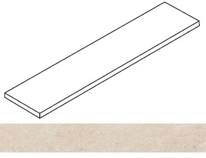 Ступень Forte dei Marmi Rock Siberian Ivory угловая левая 33x120