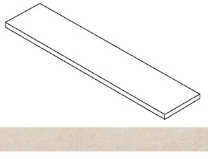 Ступень Forte dei Marmi Rock Siberian Ivory угловая правая 33x160