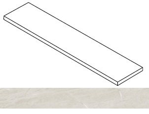 Ступень Forte dei Marmi Rock Tiffany White угловая правая 33x160