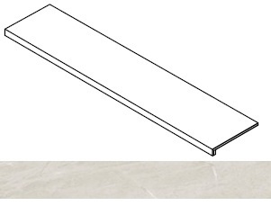 Ступень Forte dei Marmi Rock Tiffany White фронтальная 33x120