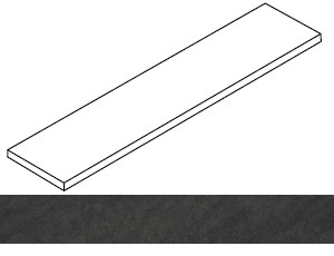 Ступень Forte dei Marmi Rock Venaria Black угловая левая 33x120