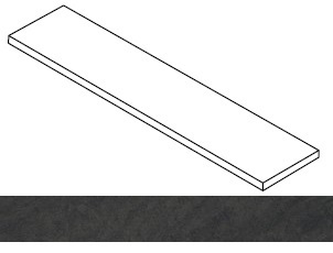 Ступень Forte dei Marmi Rock Venaria Black угловая правая 33x120