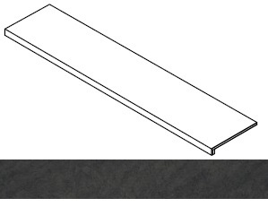 Ступень Forte dei Marmi Rock Venaria Black фронтальная 33x120