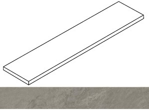 Ступень Forte dei Marmi Rock Venaria Grey угловая левая 33x160