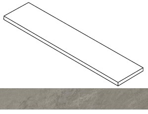 Ступень Forte dei Marmi Rock Venaria Grey угловая правая 33x160