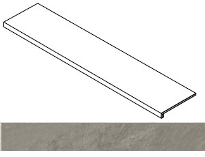 Ступень Forte dei Marmi Rock Venaria Grey фронтальная 33x120