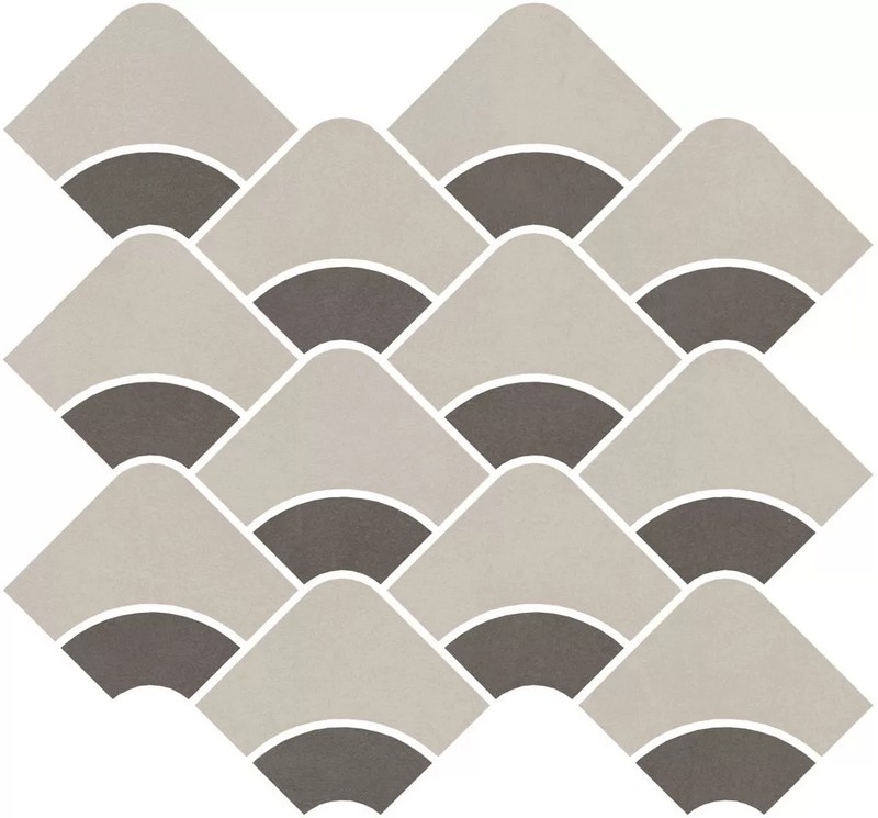 KMD2HID008BR Таделакт наборный бежевый светлый, коричневый матовый обрезной 30x28x0,9 декор