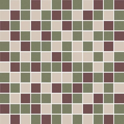 KMD2MSM011MN Темари мозаичный микс зелёный, бордовый, бежевый светлый матовый 29,8x29,8x0,35 керамогранит