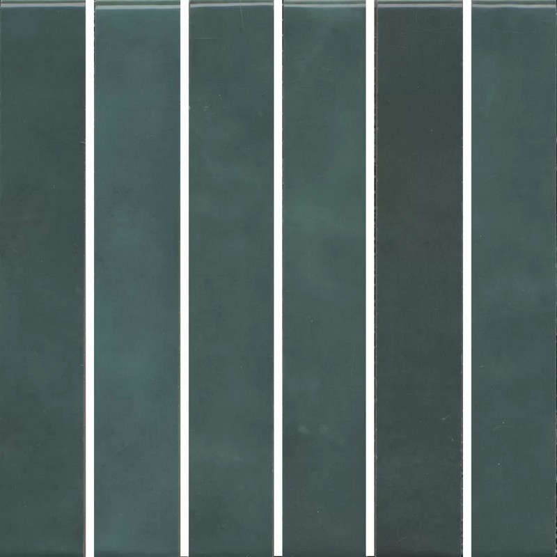 KMD2MSM005BN Фес мозаичный зелёный тёмный глянцевый 15x15x0,77 декор