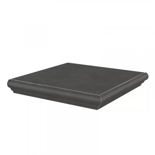 KM4040G0041NGTA Ступень угловая Хадду серый тёмный матовый 34x34x0,8