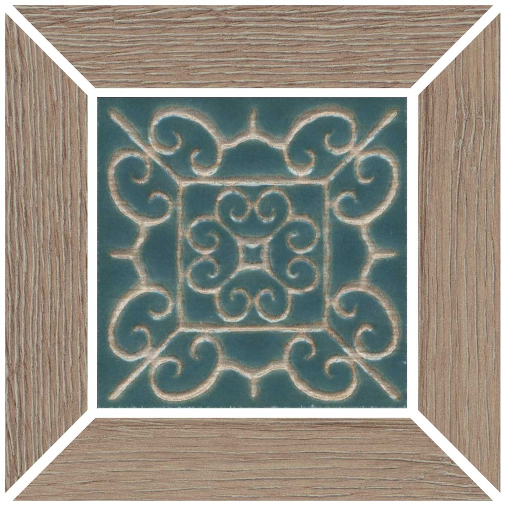 Декор Тровазо наборный бежевый темный матовый 13x13