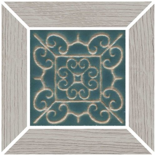 Декор Тровазо наборный серый светлый матовый 13x13