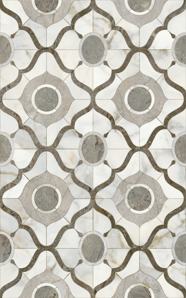 Декор Кантата глянцевый 25x40