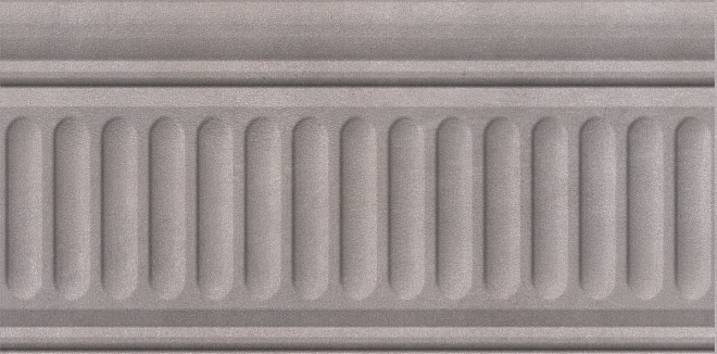 Бордюр Александрия серый структурированный 9,9x20