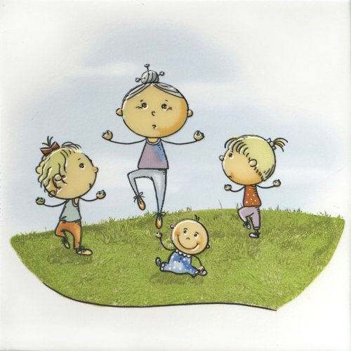 Декор Весёлые старты Йога 20x20