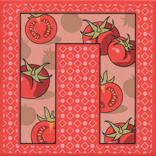 Декор Сад-огород Помидор матовый 20x20