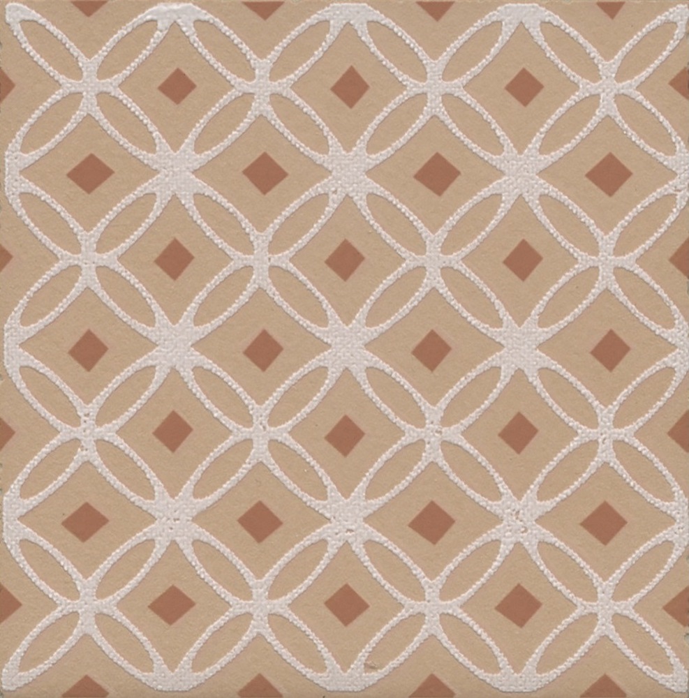 Декор Агуста 1 оранжевый матовый 9,8x9,8