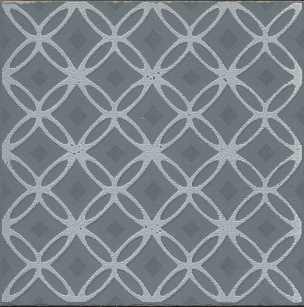 Декор Агуста 1 синий матовый 9,8x9,8