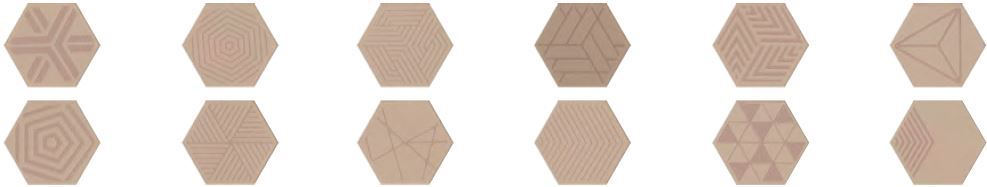 Декор Агуста оранжевый матовый 5,2x6