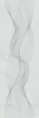 Декор Веро голубой светлый глянцевый обрезной 40x120