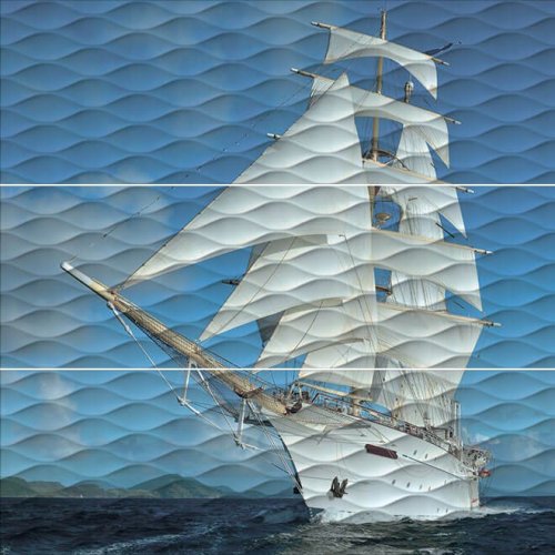 Панно Майори Корабль обрезной 89,5x90