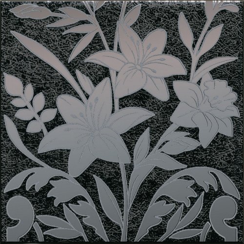 HGD/B567/5292 Барберино 3 черный глянцевый 20x20x0,69 декор