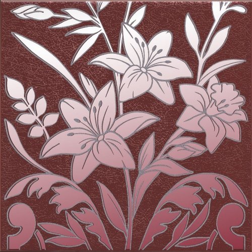 HGD/C567/5293 Барберино 3 бордо глянцевый 20x20x0,69 декор