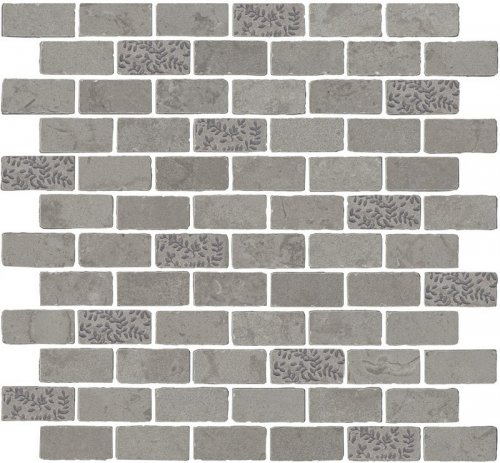 MBD010 Про Лаймстоун Антика 2 мозаичный серый матовый 32х30х0,9 декор (гранит)