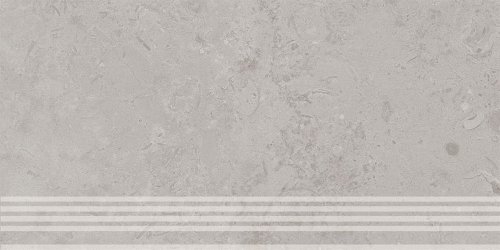 Ступень Про Лаймстоун серый натуральный обрезной 30x60