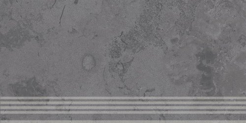 Ступень Про Лаймстоун серый темный натуральный обрезной 30x60