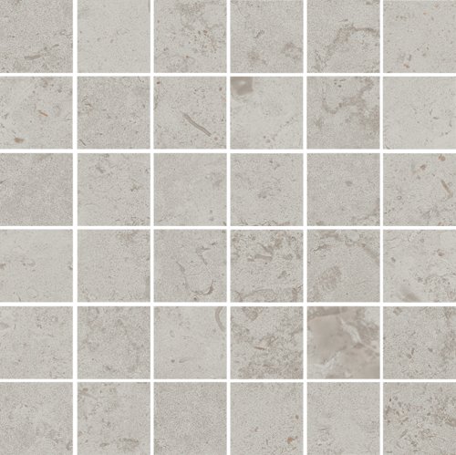 Декор Про Лаймстоун мозаичный серый светлый матовый 30x30