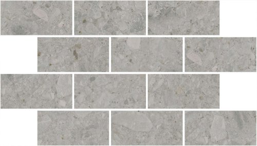 Декор Чеппо ди Гре мозаичный серый матовый обрезной 34,6x20x0,9