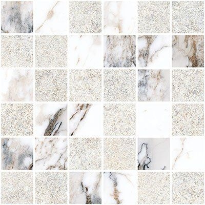 Мозаика Marble-Stone Белый Матовый Лаппато Ректификат 5х5 30х30