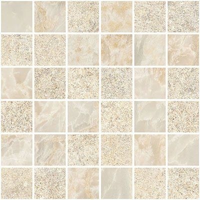 Мозаика Marble-Stone Кремовый Матовый Лаппато Ректификат 5х5 30х30