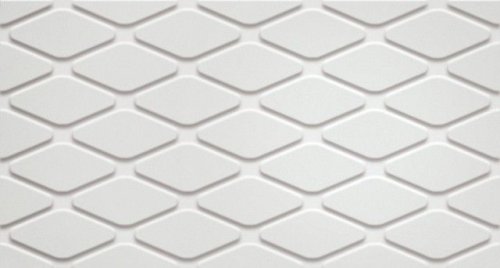 3D White Rhombus Matt 30,5x56