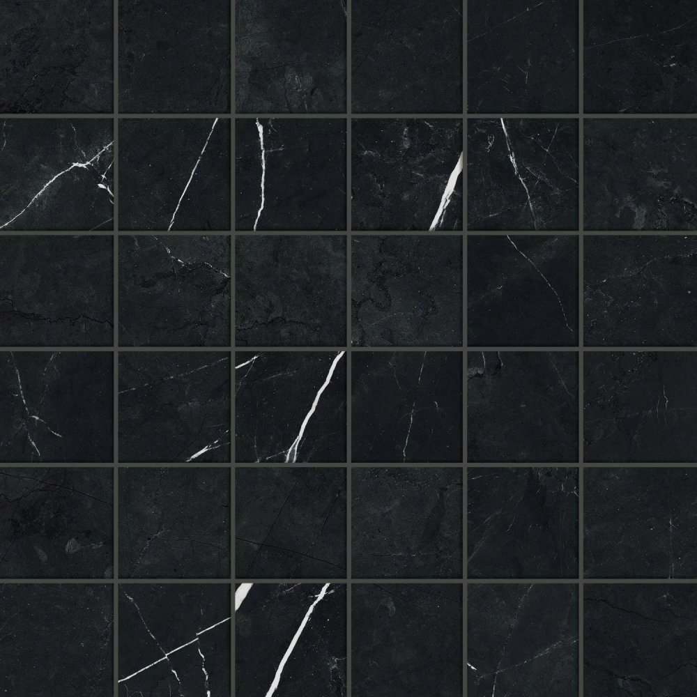 Forte Dei Marmi Elegant Black Mosaic Cer  30×30