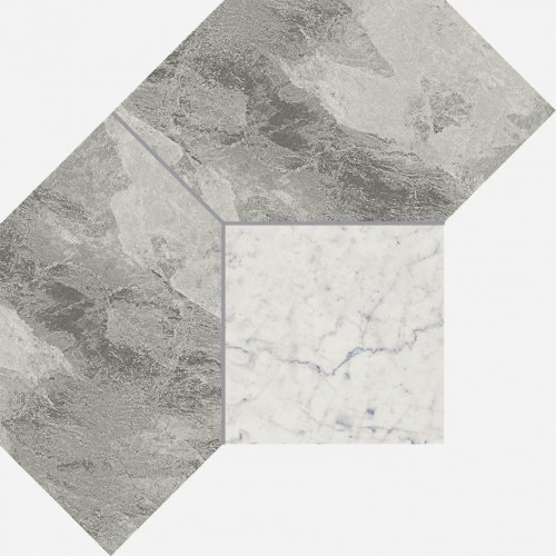 Charme Extra Silver Mosaico Polygon Lux 28,5x21