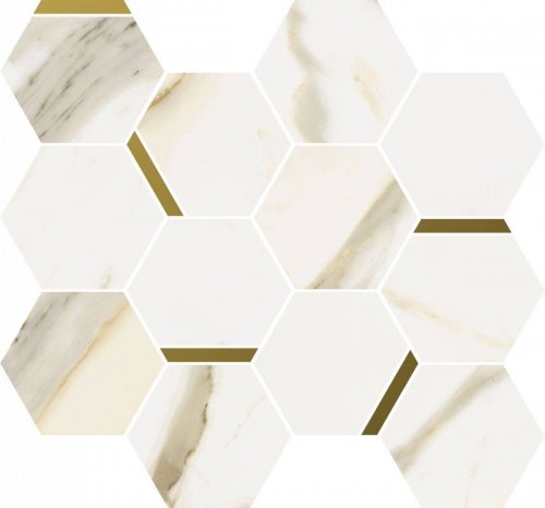 Stellaris Calacatta Gold Mosaico Chic  28.3×32.8
