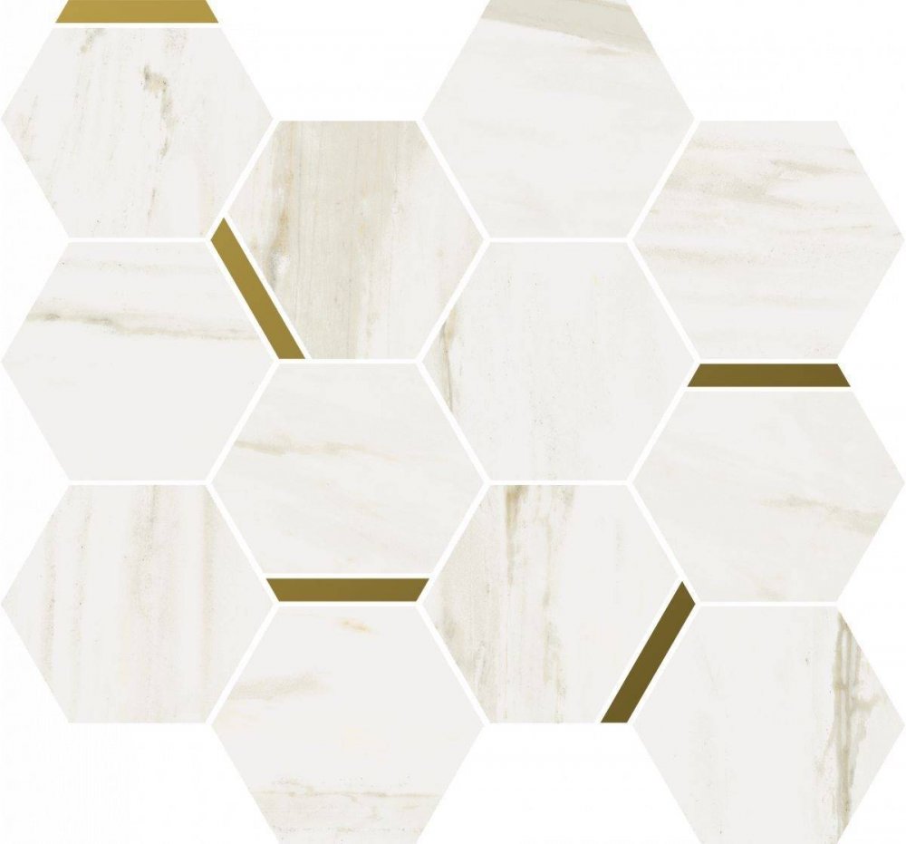 Stellaris Carrara Ivory Mosaico Chic  28.3×32.8