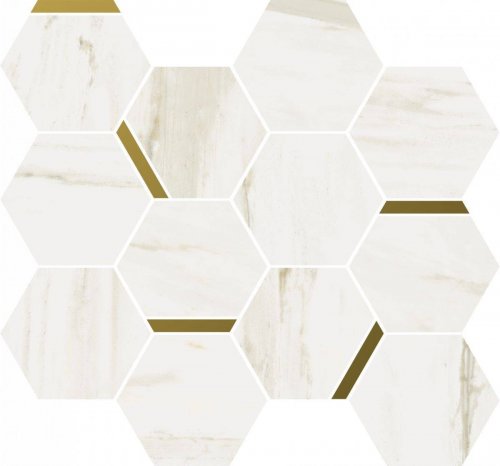 Stellaris Carrara Ivory Mosaico Chic  28.3×32.8