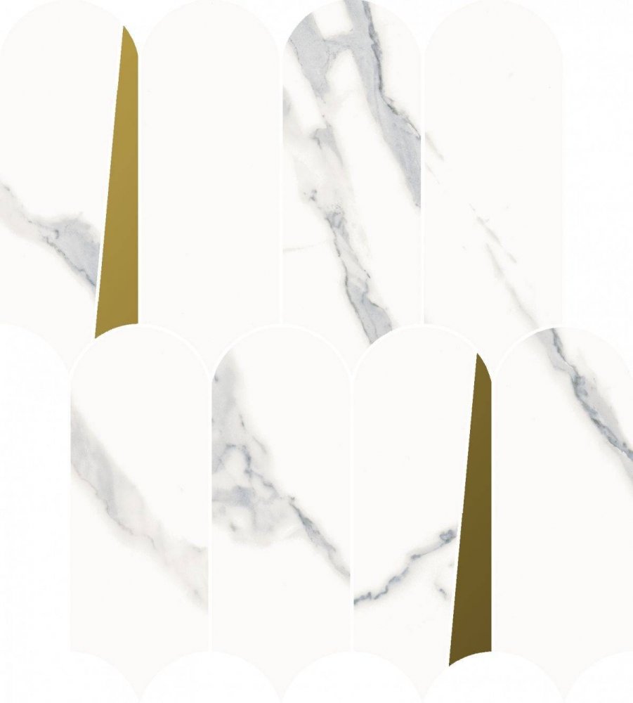 Stellaris Statuario White Mosaico Elegant  32.5×36.1