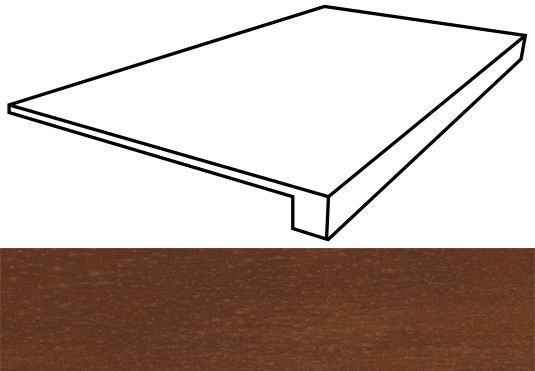 Surface Scalino Frontale Corten Nat Rett 33x120